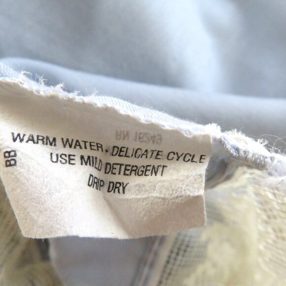 Vintage Blue Blouson Valance Lace Trim 15.5 x 60 inch Made in USA - Picture 10 of 11